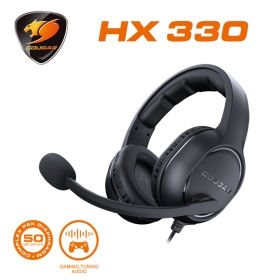 Cougar Hx330 電競耳機/有線/50mm單體/降噪麥克風/記憶海綿/輕量