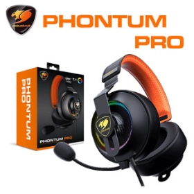 COUGAR Phontum Pro 電競耳麥/有線/53mm單體/記憶棉耳罩/虛擬7.1/RGB