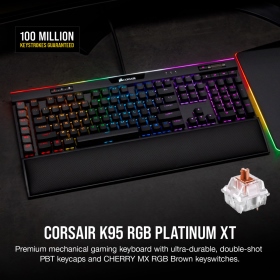 K95 PLTN XT-BLK-MX Brown-RGB 機械式鍵盤/茶軸/英文PBT鍵帽/2年保