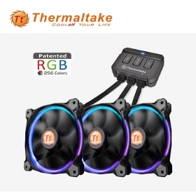 曜越 Riing RGB 256色(14cm/三風扇裝/硬體版)(CL-F043-PL14SW-B)