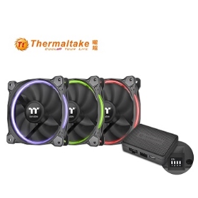 曜越 Riing RGB 256色(12cm/三風扇)Premium頂級版(CL-F049-PL12SW-A)/APP軟體控制