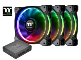 曜越 Riing Plus 12cm LED RGB風扇(三風扇)+控制盒