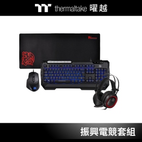 【振興方案】曜越 軍令官V2鍵鼠組 震撼者Pro RGB 7.1聲道電競耳機 DASHER大滑鼠墊 電競套組