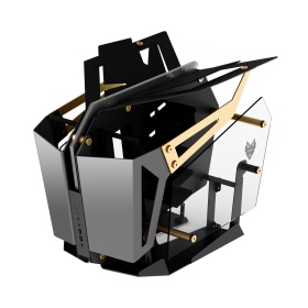 全漢 CMT710 (黑/金) 顯卡長38/CPU高15.5/鋁製開放式機身/鋼化玻璃側板/ITX