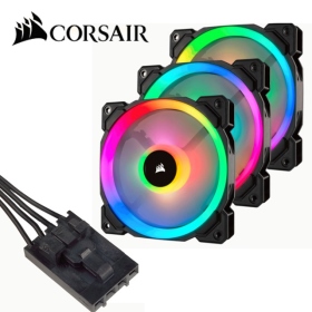 海盜船 LL120 RGB/雙光環RGB/PWM/三顆裝/內含控制器(CO-9050072-WW)