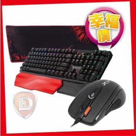 【幸福組合】X-718BK 火力王-復活者RGB彩漫電競機械鍵盤 B975