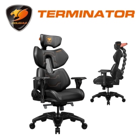 【COUGAR 美洲獅】Terminator 電競椅/獨特的椅背龍骨結構/4D/超耐磨皮革/彈性PAFRP椅背材質