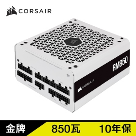 海盜船 RM850(850W) 白色 參8/金牌/全模組/2021新版/10年(CP-9020232)
