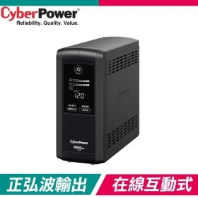 CyberPower CP1000AVRLCDA/模擬正弦波/在線互動/LED顯/USB監控