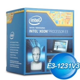 Intel Xeon R. E3-1231 V3【四核】3.4GHz(↑3.8G)/8M快取//80W