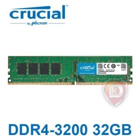 美光 單條 32GB DDR4-3200/CL22 (2048*8)(CT32G4DFD832A)