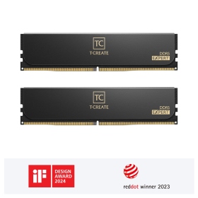 十銓 32GB(雙通16GB*2) DDR5-6400/CL32 T-CREATE EXPERT引領者 (CTCED532G6400HC32ADC01)黑