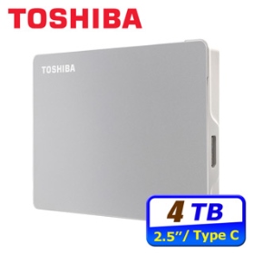 Toshiba 4TB(銀)Canvio Flex適用Mac Windows PC/平板(USB3.2 Gen