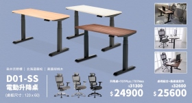 irocks D01-SS 電動升降桌(北海道銀松)+irocks T07 Plus 人體工學椅