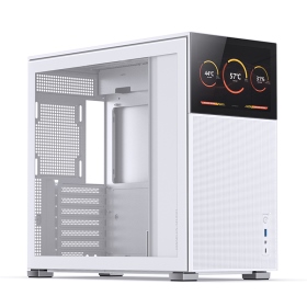 喬思伯 D41 Mesh SC螢幕版 白 顯卡長(33~40)/U高16.8/8吋LCD/玻璃側板/ATX