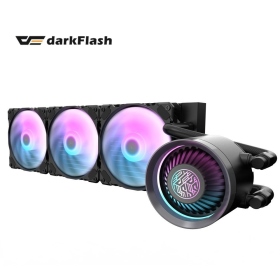 darkFlash Nebula DN360 ARGB 黑 水冷/圖騰鏡面冷頭/鏈扣串接風扇/5年【WXHZ】