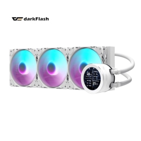darkFlash Nebula DN360S LCD 白 水冷/2.1吋液晶/串接風扇/厚:5.2/5年【WXHZ】