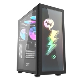 darkFlash DK210 塗鴉版 顯卡長36/CPU高16/玻璃透側/A.RGB燈效玻璃面板/ATX