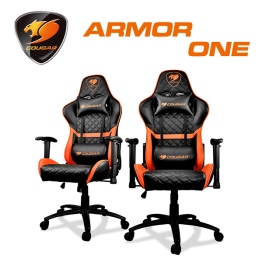 【COUGAR 美洲獅】ARMOR ONE 電競椅/2D可調扶手/可平躺//PVC皮革/黑橘