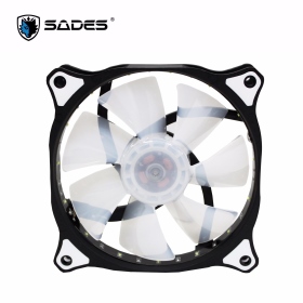 SADES Scarab 聖甲蟲魔扇 TURBO 12CM LED風扇 (白)