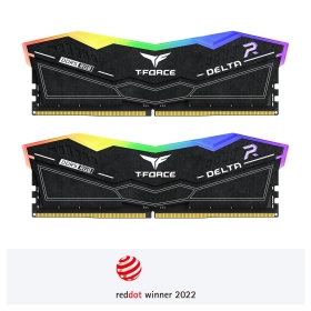 十銓 32GB(雙通16GB*2) DDR5-6000/CL30 T-FORCE DELTA 炫光RGB系列(FF3D532G6000HC30DC01)黑