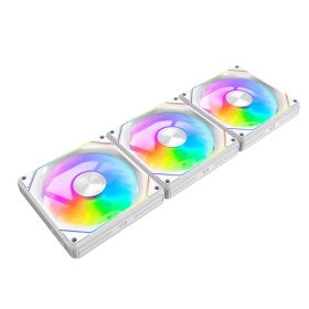 darkFlash G24 Gauss ARGB 12cm 白 磁軌風扇 /三顆裝/PWM 智慧溫控系統/7Pin串接線