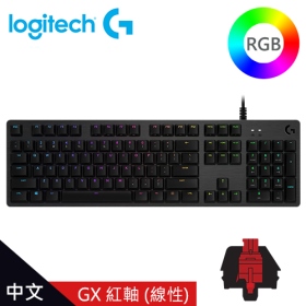 羅技 G512 機械式鍵盤/有線/GX紅軸（線性）/Rgb/中文