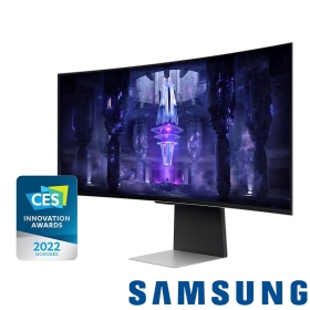 三星 Odyssey G8 S34BG850SC〈1H1P2C/OLED曲面/1800R/175Hz/含喇叭/HDR400/HDMI 2.1〉智慧螢幕