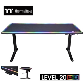 曜越 Level 20 RGB 電動升降電競桌/智慧型控制面板/承重150KG/連動雷蛇Chroma 幻彩(GGD-LBS-BKEIRX-01)