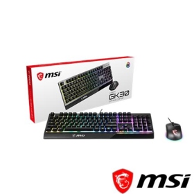 微星 Vigor GK30 COMBO TC 電競鍵盤滑鼠組/有線/防鬼鍵/防潑水/RGB