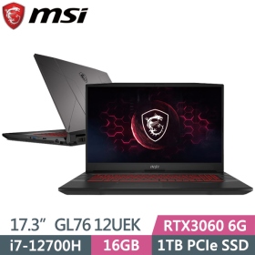 MSI GL76 12UEK[220TW] i7-12700H/16G/1T SSD/RTX3060-6G/360Hz