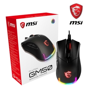 MSI微星 GM50輕量化RGB電競滑鼠(右手FPS遊戲用)