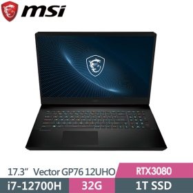MSI GP76 12UHO[805TW] i7-12700H/32G/1T SSD/RTX3080-8G/360Hz