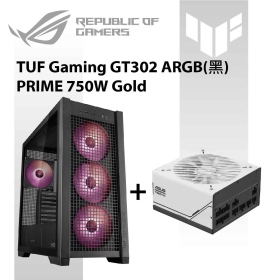 【組合優惠】華碩 TUF Gaming GT302 ARGB (黑)+華碩 PRIME 750W Gold 