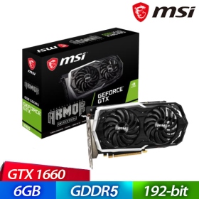 微星 GTX1660 ARMOR 6G OC(1845MHz/24.3cm/註四年)