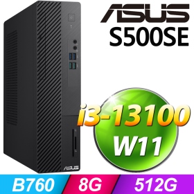 ASUS H-S500SE-313100007W i3-13100 / 8G / 512G / WIN11 / 300W