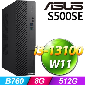 ASUS H-S500SE-313100007W i3-13100 / 8G / 512G / WIN11 / 300W