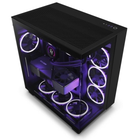 NZXT H9 Flow 黑 顯卡長43.5/CPU高16.5/玻璃透側/分艙設計/ATX(H91FB-01)