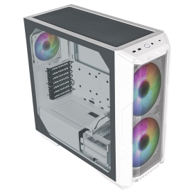 酷碼 HAF 500 白色 顯卡長41/CPU高16.7/玻璃透側/顯卡專用風扇/E-ATX