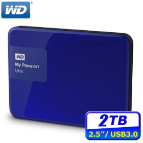 WD New My Passport Ultra 2TB (貴族藍)/硬體加密/智慧型備份