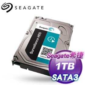 Seagate 1TB 3.5吋 7200轉 SATA3影音監控硬碟(ST1000VX000)