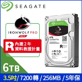 Seagate 6TB (ST6000NE0021)【那嘶狼 PRO】256M/7200轉/五年保