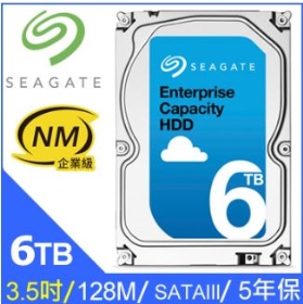 Seagate 6TB (ST6000NM0024)【企業級】128MB/7200轉/五年保