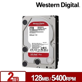 WD 2TB【紅標Plus】128M/5400轉/三年保(WD20EFZX)