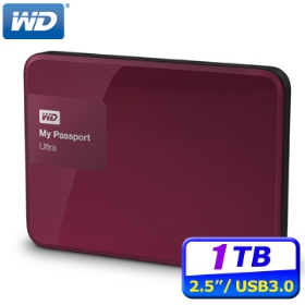 WD New My Passport Ultra 1TB (野莓紅)/硬體加密/智慧型備份