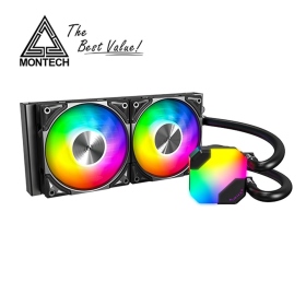 Montech HyperFlow ARGB 240(黑) 水冷/ARGB 28mm風扇/厚:5.5/6年保【WXHZ】
