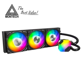 Montech HyperFlow ARGB 360(黑) 水冷/ARGB 28mm風扇/厚:5.5/6年保【WXHZ】
