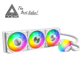 Montech HyperFlow ARGB 360(白) 水冷/ARGB 28mm風扇/厚:5.5/6年保【WXHZ】