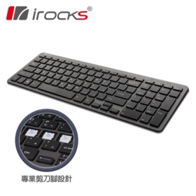 irocks Irk81r 無線鍵盤/2.4GHz/無線/內建鋰電池/剪刀腳/99鍵/鈦灰色