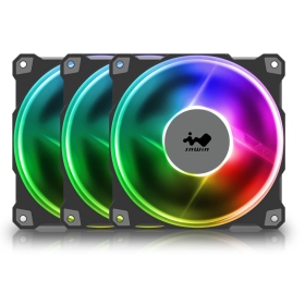 迎廣 Jupiter AJ120 ARGB 12cm 風扇/三顆裝/1800RPM/可串接/附控制器/防震腳墊